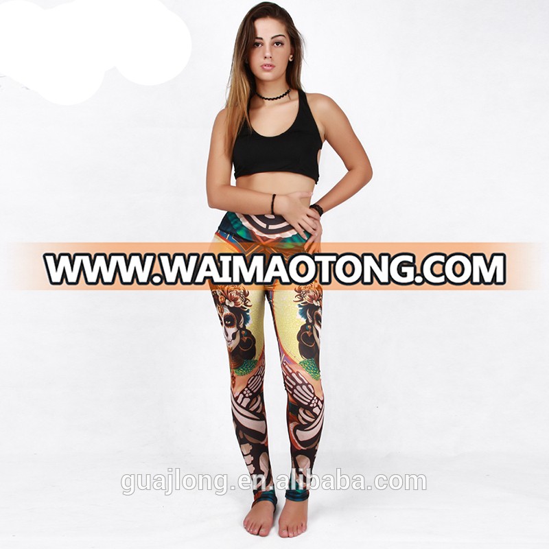 Wholesale women new fashion design polyester compression leggings sport fitness